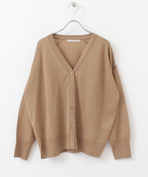 KBF(ケイビーエフ)の「カラーステッチシアーカーディガン(カーディガン/ボレロ・レディース・ブラック/オレンジ/グリーン/ベージュ系その他・ONE)」の19枚目の写真