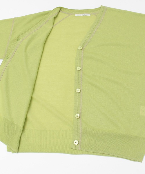 KBF(ケイビーエフ)の「カラーステッチシアーカーディガン(カーディガン/ボレロ・レディース・ブラック/オレンジ/グリーン/ベージュ系その他・ONE)」の22枚目の写真