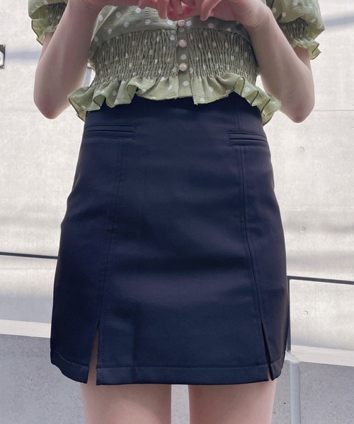 Crea titty&Co. PETIT（クレアティティーアンドコープチ）の「【Crea titty&Co.PETIT】スリットスカパン（スカート・レディース・ブラック/ライトブルー・SMALL/MEDIUM）」の4枚目の写真