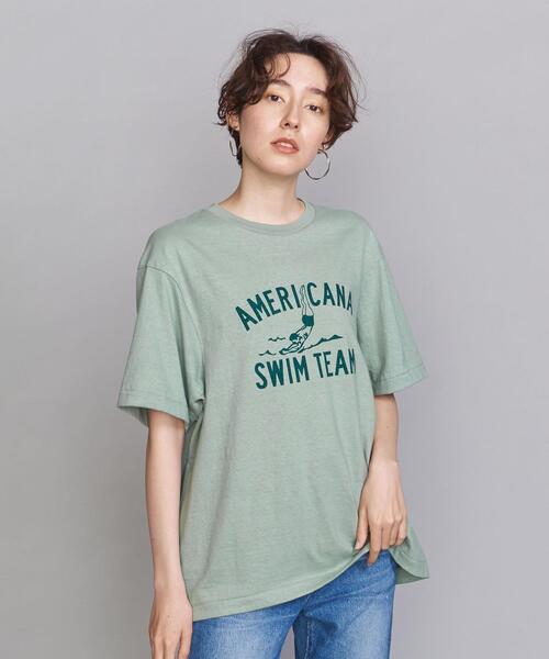 AMERICANA（アメリカーナ）の「＜Americana（アメリカーナ）＞プリントTシャツ（Tシャツ/カットソー・レディース・ライム/ライラック/ホワイト/グレー・FREE）」の3枚目の写真