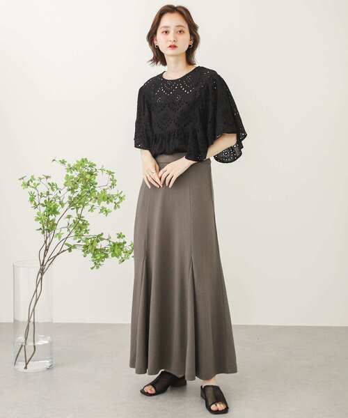 SENSE OF PLACE by URBAN RESEARCH（センスオブプレイスバイアーバンリサーチ）の「アイレットレースラッフルブラウス（シャツ/ブラウス・レディース・ブラック/アイボリー・ONE）」の21枚目の写真