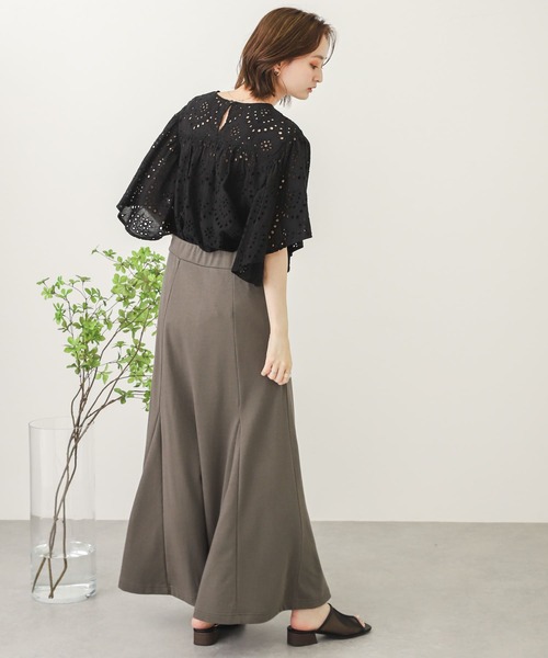 SENSE OF PLACE by URBAN RESEARCH（センスオブプレイスバイアーバンリサーチ）の「アイレットレースラッフルブラウス（シャツ/ブラウス・レディース・ブラック/アイボリー・ONE）」の13枚目の写真