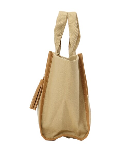 SHOO・LA・RUE（シューラルー）の「◆キャンバステープスクエアタッセル付トート（トートバッグ・レディース・グレー/ブラック/ベージュ・00）」の5枚目の写真