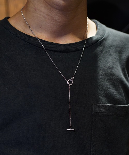 schott（ショット）の「【完全受注生産】△meian/メイアン/STERLING SILVER BAMBOO CHURCH CHAIN NECKLACE/バンブー チャーチ チェーンネックレス man040t（ネックレス・メンズ・シルバー・FREE）」の2枚目の写真