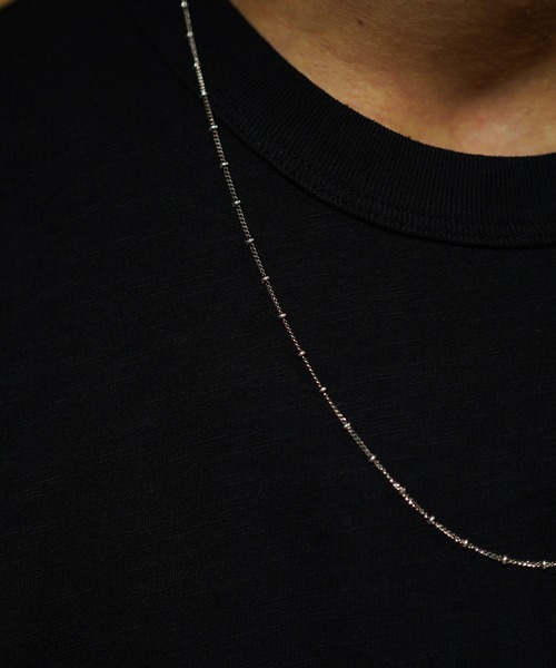 schott（ショット）の「【完全受注生産】△meian/メイアン/STERLING SILVER BAMBOO CHURCH CHAIN NECKLACE/バンブー チャーチ チェーンネックレス man040t（ネックレス・メンズ・シルバー・FREE）」の3枚目の写真