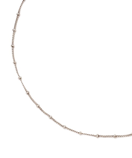schott（ショット）の「【完全受注生産】△meian/メイアン/STERLING SILVER BAMBOO CHURCH CHAIN NECKLACE/バンブー チャーチ チェーンネックレス man040t（ネックレス・メンズ・シルバー・FREE）」の5枚目の写真
