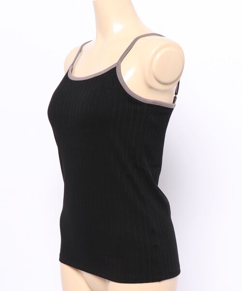 notch.(ノッチ)の「カップ付きランダムテレコキャミ(キャミソール・レディース・オフホワイト/ブラック/オリーブ/ブラウン/ライトベージュ・M)」の7枚目の写真