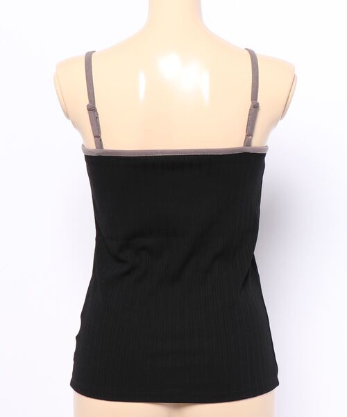 notch.(ノッチ)の「カップ付きランダムテレコキャミ(キャミソール・レディース・オフホワイト/ブラック/オリーブ/ブラウン/ライトベージュ・M)」の6枚目の写真