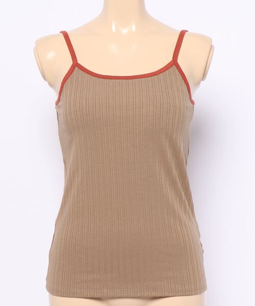 notch.(ノッチ)の「カップ付きランダムテレコキャミ(キャミソール・レディース・オフホワイト/ブラック/オリーブ/ブラウン/ライトベージュ・M)」の22枚目の写真