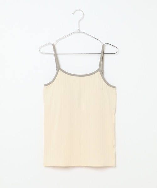 notch.(ノッチ)の「カップ付きランダムテレコキャミ(キャミソール・レディース・オフホワイト/ブラック/オリーブ/ブラウン/ライトベージュ・M)」の14枚目の写真