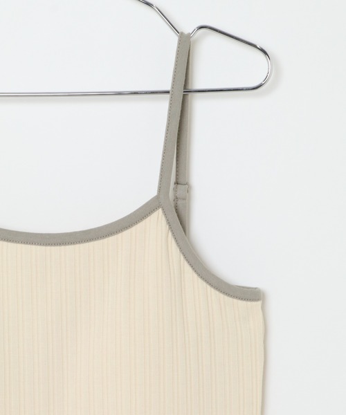 notch.(ノッチ)の「カップ付きランダムテレコキャミ(キャミソール・レディース・オフホワイト/ブラック/オリーブ/ブラウン/ライトベージュ・M)」の16枚目の写真