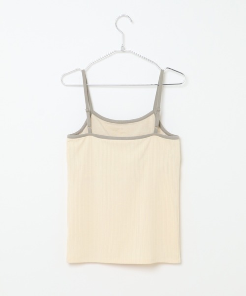 notch.(ノッチ)の「カップ付きランダムテレコキャミ(キャミソール・レディース・オフホワイト/ブラック/オリーブ/ブラウン/ライトベージュ・M)」の15枚目の写真
