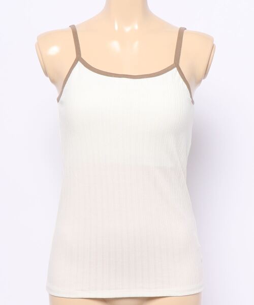 notch.(ノッチ)の「カップ付きランダムテレコキャミ(キャミソール・レディース・オフホワイト/ブラック/オリーブ/ブラウン/ライトベージュ・M)」の20枚目の写真