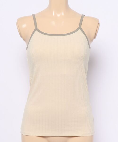 notch.(ノッチ)の「カップ付きランダムテレコキャミ(キャミソール・レディース・オフホワイト/ブラック/オリーブ/ブラウン/ライトベージュ・M)」の21枚目の写真
