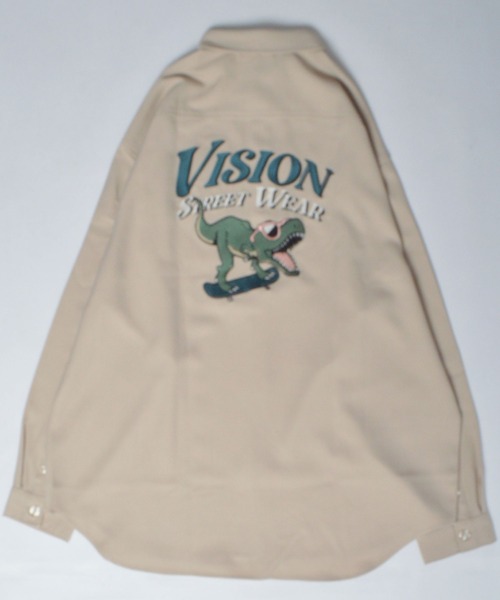 VISION STREET WEAR（ヴィジョンストリートウェア）の「VISION STREET WEAR 刺繍BIGシャツ（シャツ/ブラウス・メンズ・ネイビー/アイボリー/チャコールグレー/グレー系その他/ブルー系その他/ホワイト系その他・LL/M/L）」の9枚目の写真