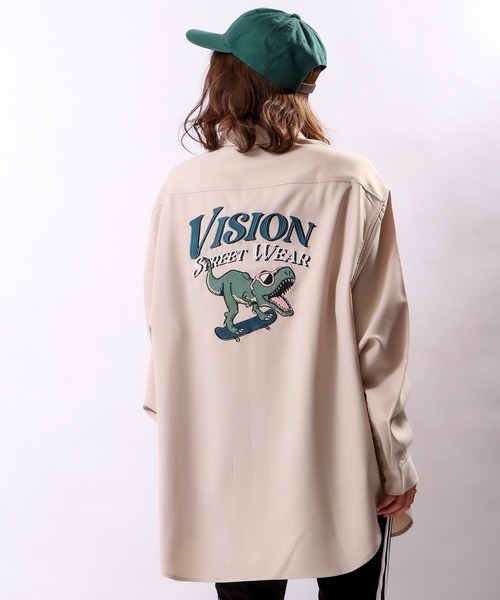 VISION STREET WEAR（ヴィジョンストリートウェア）の「VISION STREET WEAR 刺繍BIGシャツ（シャツ/ブラウス・メンズ・ネイビー/アイボリー/チャコールグレー/グレー系その他/ブルー系その他/ホワイト系その他・LL/M/L）」の14枚目の写真