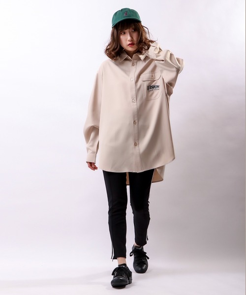 VISION STREET WEAR（ヴィジョンストリートウェア）の「VISION STREET WEAR 刺繍BIGシャツ（シャツ/ブラウス・メンズ・ネイビー/アイボリー/チャコールグレー/グレー系その他/ブルー系その他/ホワイト系その他・LL/M/L）」の15枚目の写真