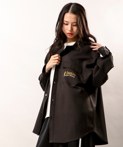 VISION STREET WEAR（ヴィジョンストリートウェア）の「VISION STREET WEAR 刺繍BIGシャツ（シャツ/ブラウス・メンズ・ネイビー/アイボリー/チャコールグレー/グレー系その他/ブルー系その他/ホワイト系その他・LL/M/L）」の20枚目の写真