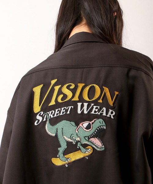 VISION STREET WEAR（ヴィジョンストリートウェア）の「VISION STREET WEAR 刺繍BIGシャツ（シャツ/ブラウス・メンズ・ネイビー/アイボリー/チャコールグレー/グレー系その他/ブルー系その他/ホワイト系その他・LL/M/L）」の21枚目の写真