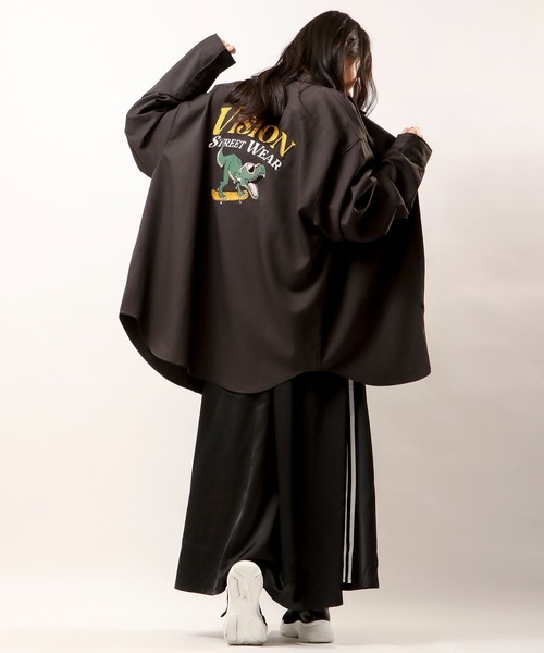 VISION STREET WEAR（ヴィジョンストリートウェア）の「VISION STREET WEAR 刺繍BIGシャツ（シャツ/ブラウス・メンズ・ネイビー/アイボリー/チャコールグレー/グレー系その他/ブルー系その他/ホワイト系その他・LL/M/L）」の22枚目の写真