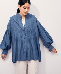 【WEB限定】ピンタックフリルブラウス