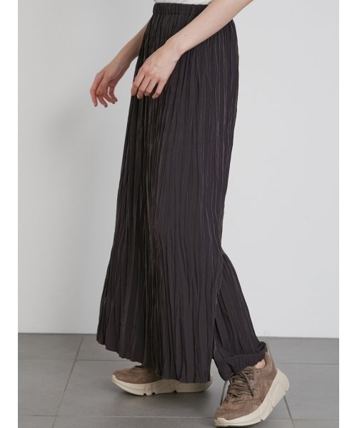 emmi（エミ）の「【emmi atelier】切替えワッシャースカート（スカート・レディース・ベージュ/ダークグレー・1/0）」の17枚目の写真