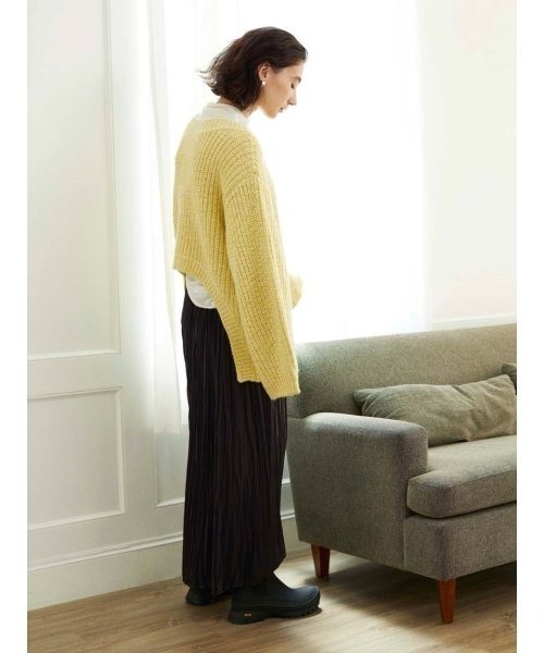 emmi（エミ）の「【emmi atelier】切替えワッシャースカート（スカート・レディース・ベージュ/ダークグレー・1/0）」の22枚目の写真