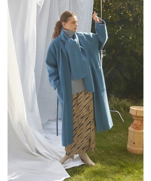 emmi（エミ）の「【emmi atelier】切替えワッシャースカート（スカート・レディース・ベージュ/ダークグレー・1/0）」の20枚目の写真