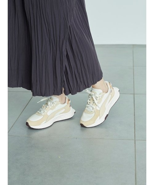 emmi（エミ）の「【emmi atelier】切替えワッシャースカート（スカート・レディース・ベージュ/ダークグレー・1/0）」の7枚目の写真