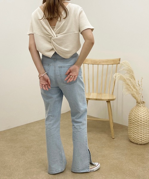 apres jour clair(アプレジュールクレア)の「【apres jour clair】ワッフルねじりトップス【ZOZOTOWN限定アイテム】(Tシャツ/カットソー・レディース・アイボリー/モカ・X-LARGE/フリー)」の11枚目の写真