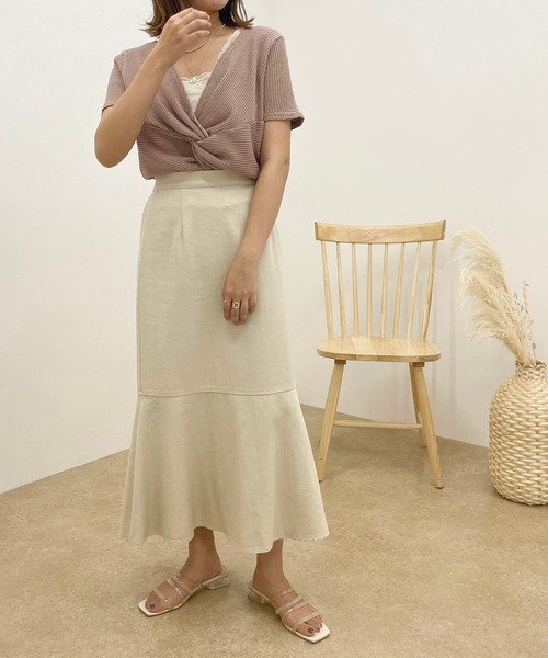 apres jour clair(アプレジュールクレア)の「【apres jour clair】ワッフルねじりトップス【ZOZOTOWN限定アイテム】(Tシャツ/カットソー・レディース・アイボリー/モカ・X-LARGE/フリー)」の17枚目の写真