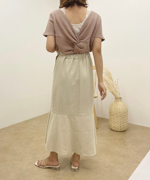 apres jour clair(アプレジュールクレア)の「【apres jour clair】ワッフルねじりトップス【ZOZOTOWN限定アイテム】(Tシャツ/カットソー・レディース・アイボリー/モカ・X-LARGE/フリー)」の18枚目の写真