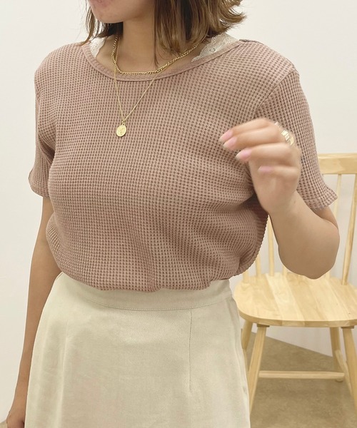 apres jour clair(アプレジュールクレア)の「【apres jour clair】ワッフルねじりトップス【ZOZOTOWN限定アイテム】(Tシャツ/カットソー・レディース・アイボリー/モカ・X-LARGE/フリー)」の13枚目の写真