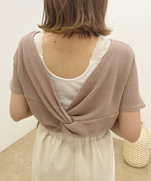 apres jour clair(アプレジュールクレア)の「【apres jour clair】ワッフルねじりトップス【ZOZOTOWN限定アイテム】(Tシャツ/カットソー・レディース・アイボリー/モカ・X-LARGE/フリー)」の19枚目の写真