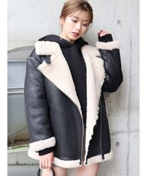 MURUA | ルーズフェイクムートン(ブルゾン)