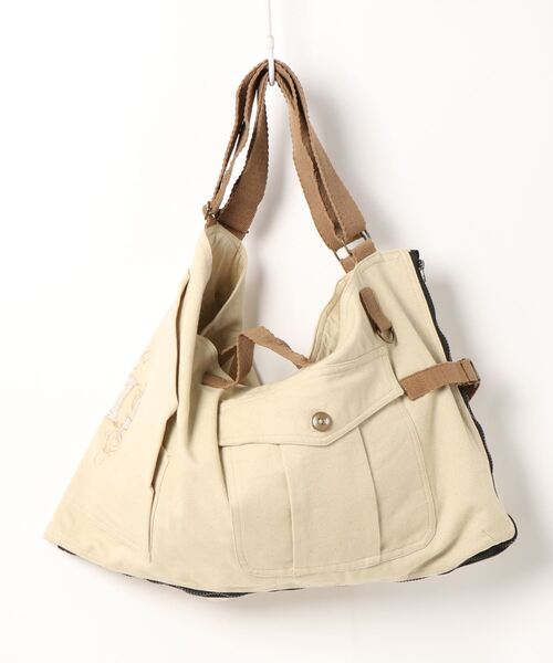 チャイハネ（チャイハネ）の「【チャイハネ】トゥアレグ刺繍バッグ/ベスト 2WAY（ショルダーバッグ・メンズ・ブラック/ナチュラル/キャメル・FREE）」の9枚目の写真