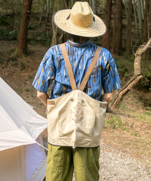 チャイハネ（チャイハネ）の「【チャイハネ】トゥアレグ刺繍バッグ/ベスト 2WAY（ショルダーバッグ・メンズ・ブラック/ナチュラル/キャメル・FREE）」の8枚目の写真