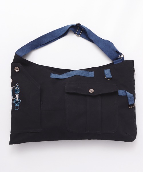 チャイハネ（チャイハネ）の「【チャイハネ】トゥアレグ刺繍バッグ/ベスト 2WAY（ショルダーバッグ・メンズ・ブラック/ナチュラル/キャメル・FREE）」の19枚目の写真