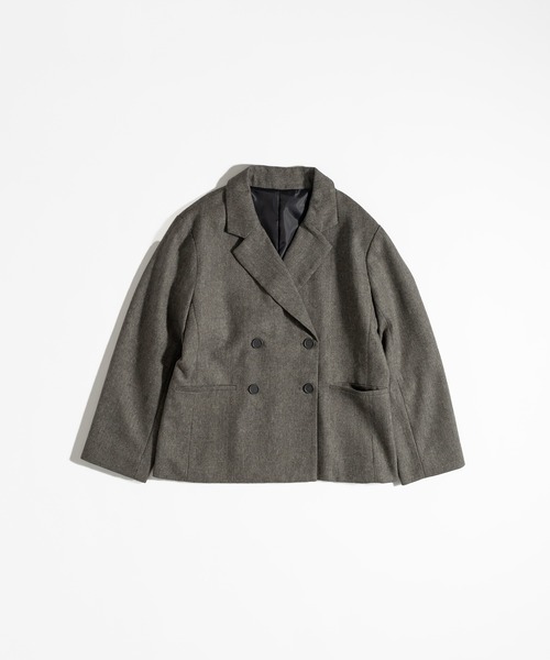 MUHET（ミュエータ）の「【セットアップ可】テーラードダブルジャケット（テーラードジャケット・レディース・ダークブラウン/ネイビー/グレー/ライトブラウン・SMALL/MEDIUM/LARGE）」の5枚目の写真