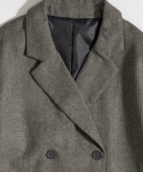 MUHET（ミュエータ）の「【セットアップ可】テーラードダブルジャケット（テーラードジャケット・レディース・ダークブラウン/ネイビー/グレー/ライトブラウン・SMALL/MEDIUM/LARGE）」の8枚目の写真