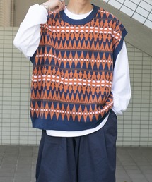 kutir | ジャガードニットベスト(ベスト)