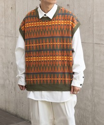 kutir | ジャガードニットベスト(ベスト)