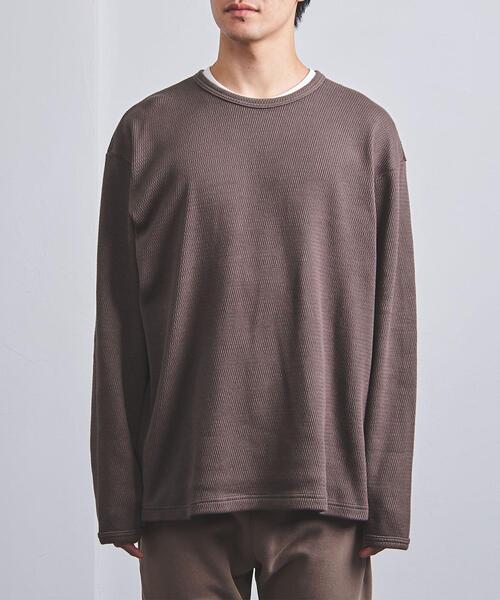 VALET/バレット（バレット）の「＜VALET (バレット）＞ ワッフル クルーネック（Tシャツ/カットソー・メンズ・オフホワイト/ダークグレー・S/M/L）」の5枚目の写真