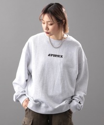 AVIREX | 【SAMRT/スマート】長袖 ロゴ スウェット / LONG SLEEVE LOGO SWET / アヴィレックス / AVIREX(スウェット)