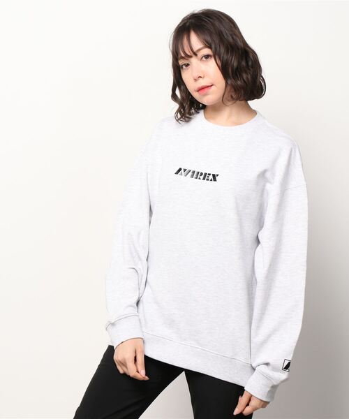 AVIREX（アヴィレックス）の「【SAMRT/スマート】長袖 ロゴ スウェット / LONG SLEEVE LOGO SWET / アヴィレックス / AVIREX（スウェット・レディース・オフホワイト/ライトグレー/ブラック/ホワイト系2/グレー系その他3・MEDIUM/LARGE/X-LARGE/2XL）」の15枚目の写真