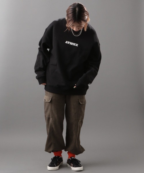 AVIREX（アヴィレックス）の「【SAMRT/スマート】長袖 ロゴ スウェット / LONG SLEEVE LOGO SWET / アヴィレックス / AVIREX（スウェット・レディース・オフホワイト/ライトグレー/ブラック/ホワイト系2/グレー系その他3・MEDIUM/LARGE/X-LARGE/2XL）」の10枚目の写真