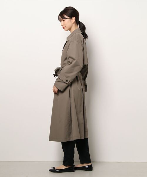 m.f.editorial（エムエフエディトリアル）の「エムエフエディトリアルレディース/m.f.editorial：Women　撥水 オーバーダブルトレンチコート（トレンチコート・レディース・ベージュ/ブラウン・LARGE/MEDIUM/SMALL）」の5枚目の写真
