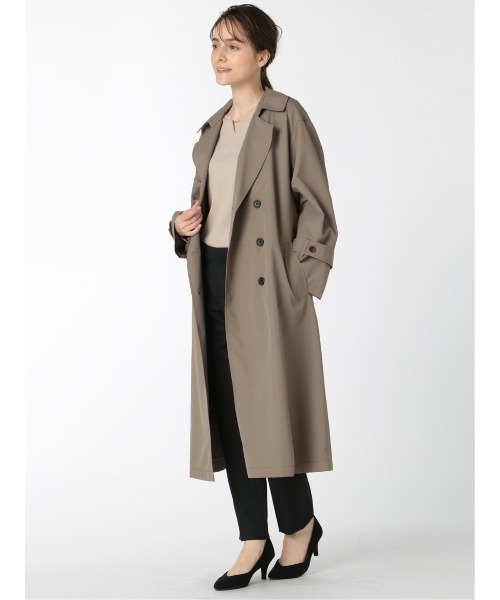 m.f.editorial（エムエフエディトリアル）の「エムエフエディトリアルレディース/m.f.editorial：Women　撥水 オーバーダブルトレンチコート（トレンチコート・レディース・ベージュ/ブラウン・LARGE/MEDIUM/SMALL）」の16枚目の写真