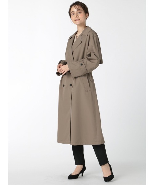 m.f.editorial（エムエフエディトリアル）の「エムエフエディトリアルレディース/m.f.editorial：Women　撥水 オーバーダブルトレンチコート（トレンチコート・レディース・ベージュ/ブラウン・LARGE/MEDIUM/SMALL）」の18枚目の写真