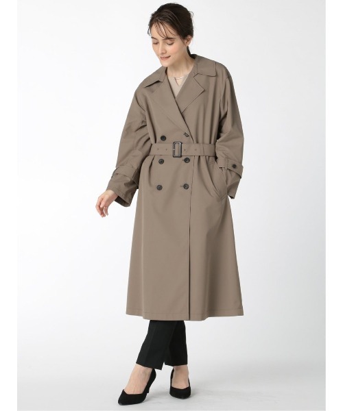 m.f.editorial（エムエフエディトリアル）の「エムエフエディトリアルレディース/m.f.editorial：Women　撥水 オーバーダブルトレンチコート（トレンチコート・レディース・ベージュ/ブラウン・LARGE/MEDIUM/SMALL）」の20枚目の写真